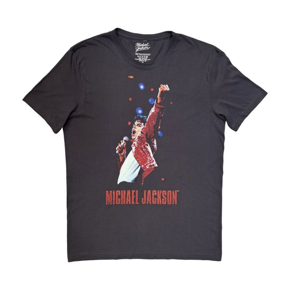 Michael Jackson Unisex Adult Beat It Live T-Shirt / Charcoal Grey